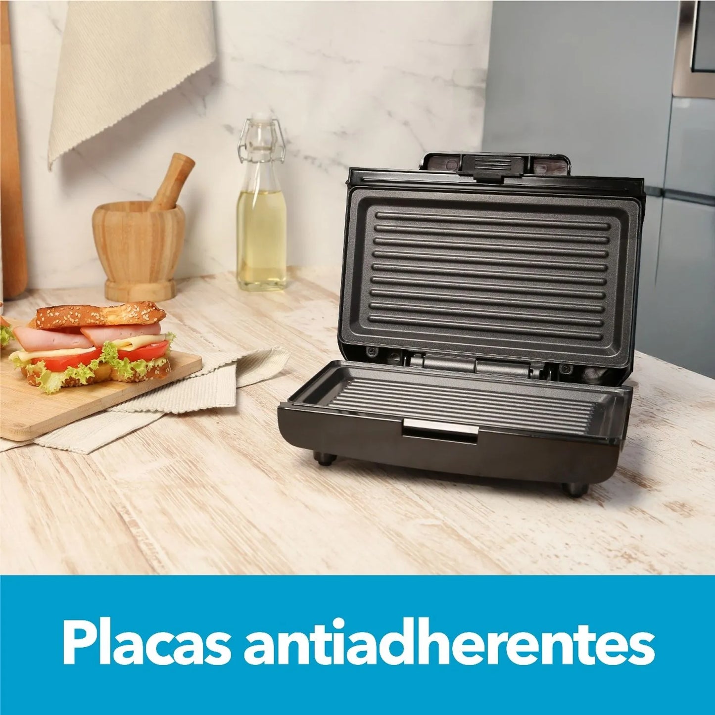 Sanduchera Electrica Grill Negra