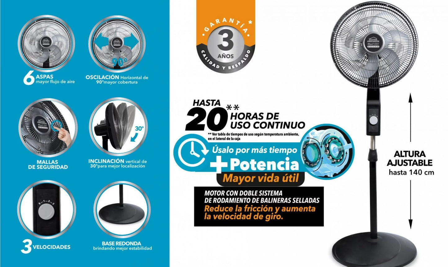 Ventilador 18 Malla Plastica Home Elements