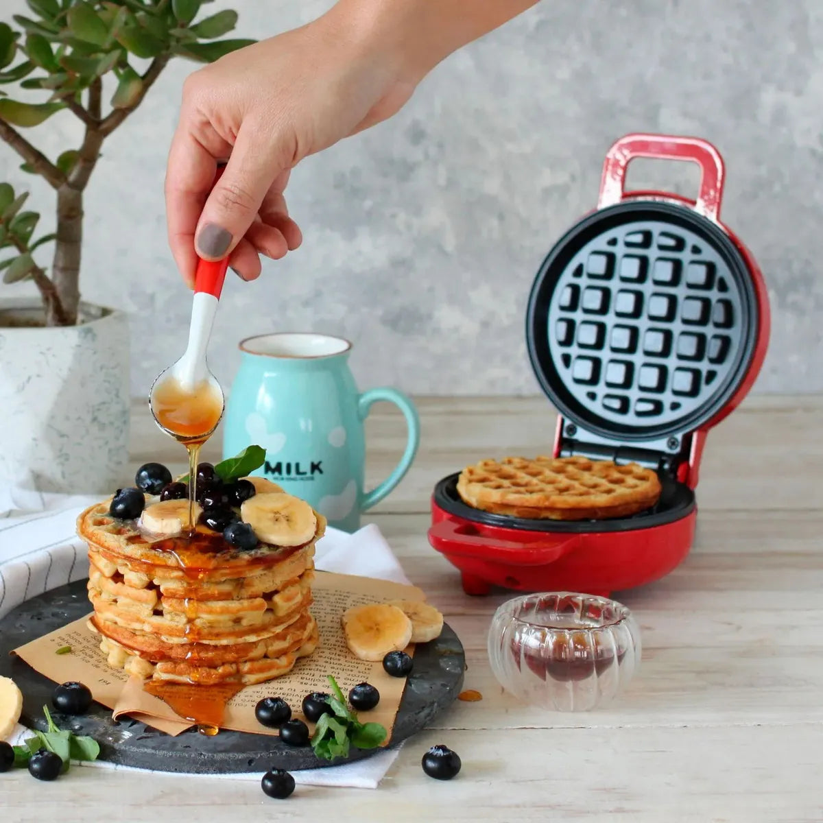 Mini Wafflera 1 Puesto Antiadherente