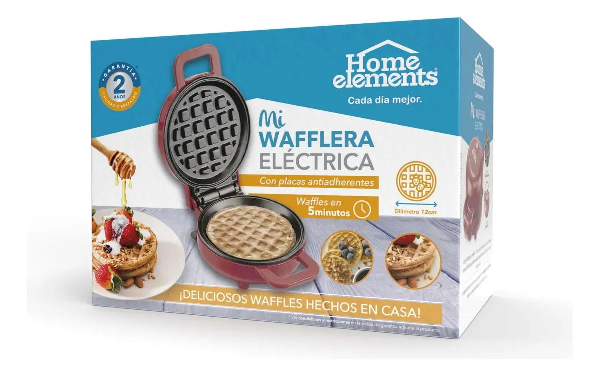 Mini Wafflera 1 Puesto Antiadherente