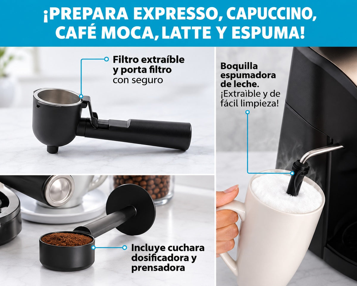 Cafetera Espresso y Capuccino