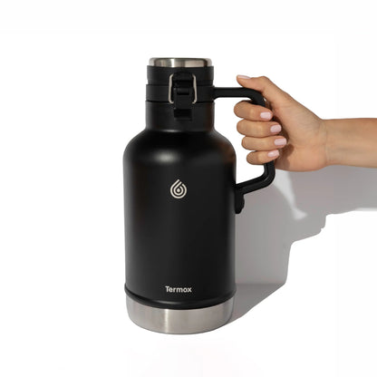 Termo Acero Inoxidable 1.9 Litros Conserva Frío Y Calor Camping Negro