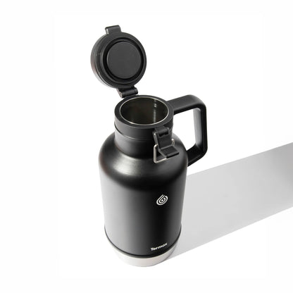 Termo Acero Inoxidable 1.9 Litros Conserva Frío Y Calor Camping Negro