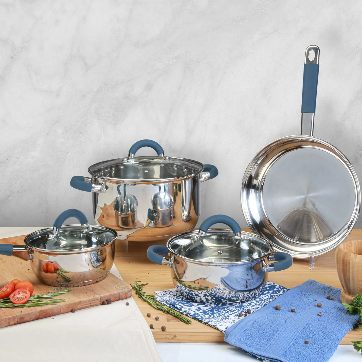 Bateria De Cocina Acero Inoxidable Set De Ollas