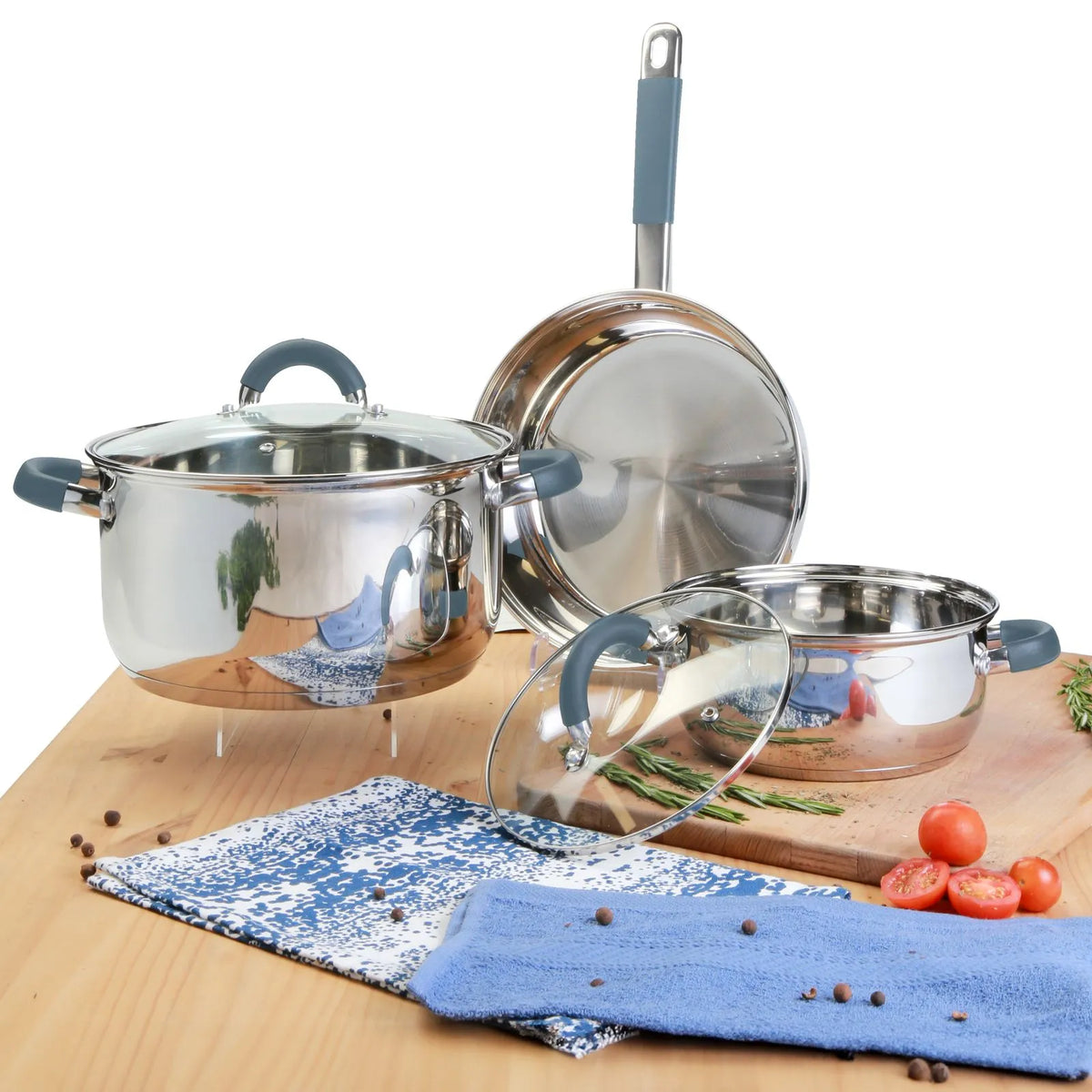 Bateria De Cocina Acero Inoxidable Set De Ollas