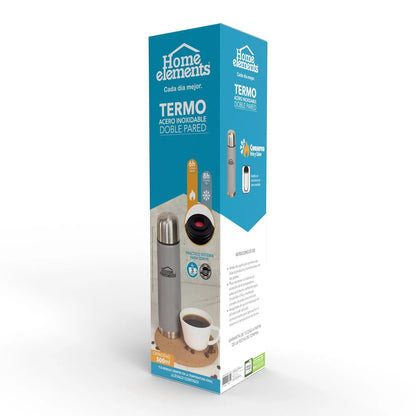 Termo Acero Inoxidable 0.5 Lt Frio O Caliente