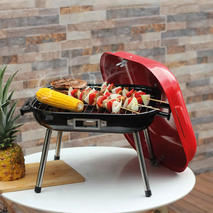 Asador A Carbon De Mesa Pequeño Bbq Resistente Portatil