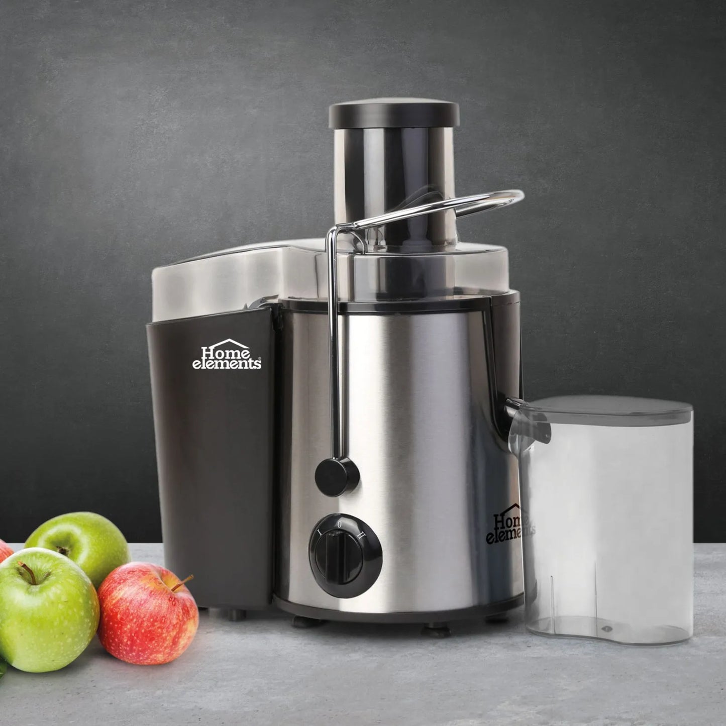 Extractor De Jugos Home Elements Heej-617 Negro 120v Con Accesorios