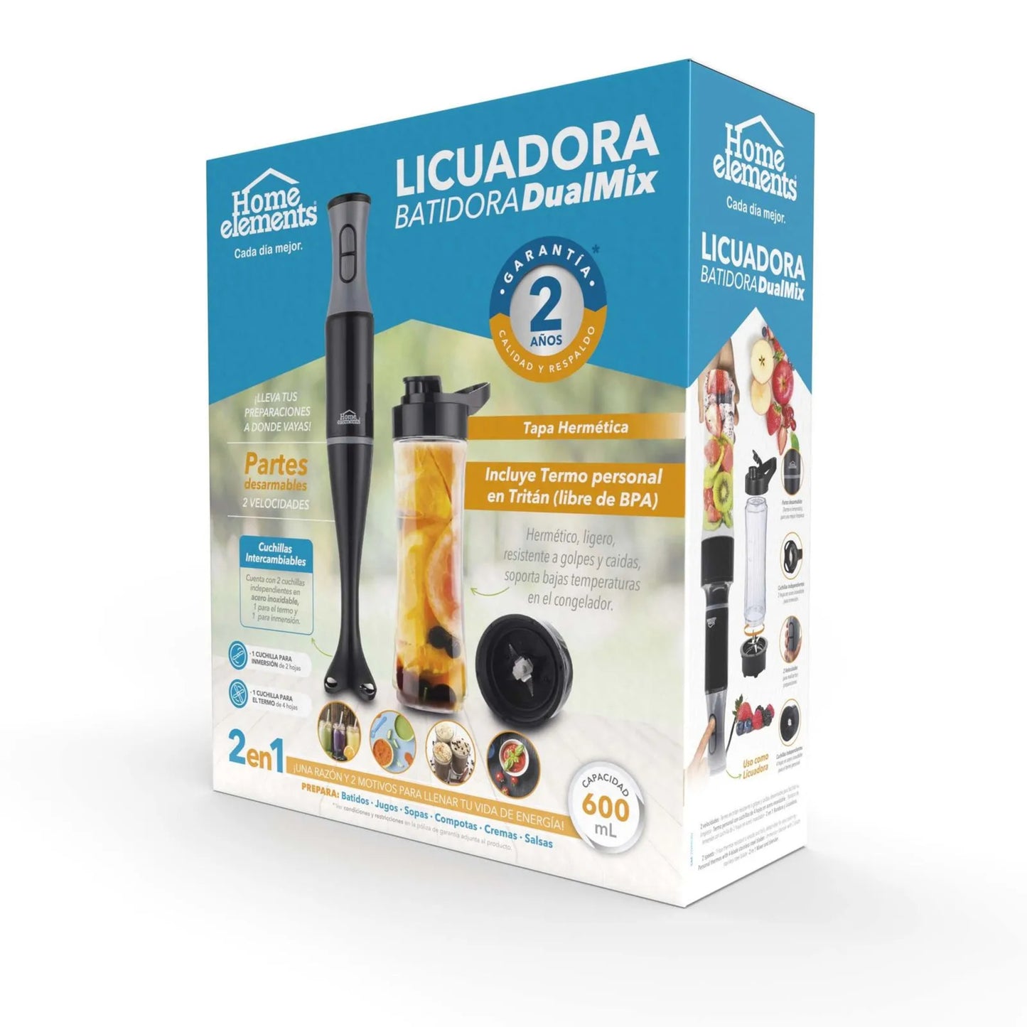 Combo Set x 3 Bowls Color Beige y Licuadora Personal 2 en 1