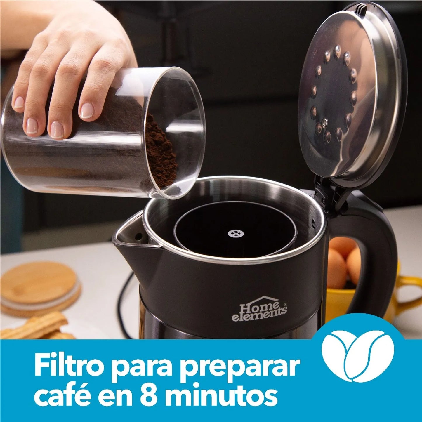 Jarra Hervidora y Cafetera 2 En 1