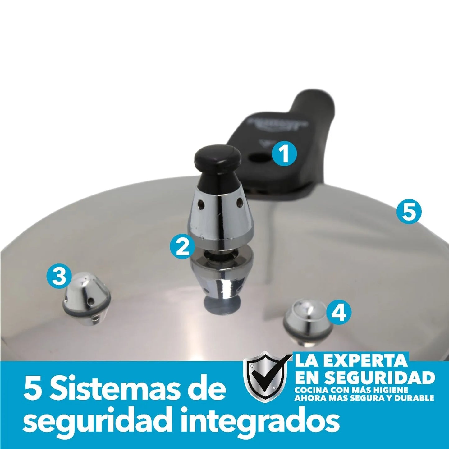 Olla A Presión 5.6 Lt Tapa Acero Inoxidable
