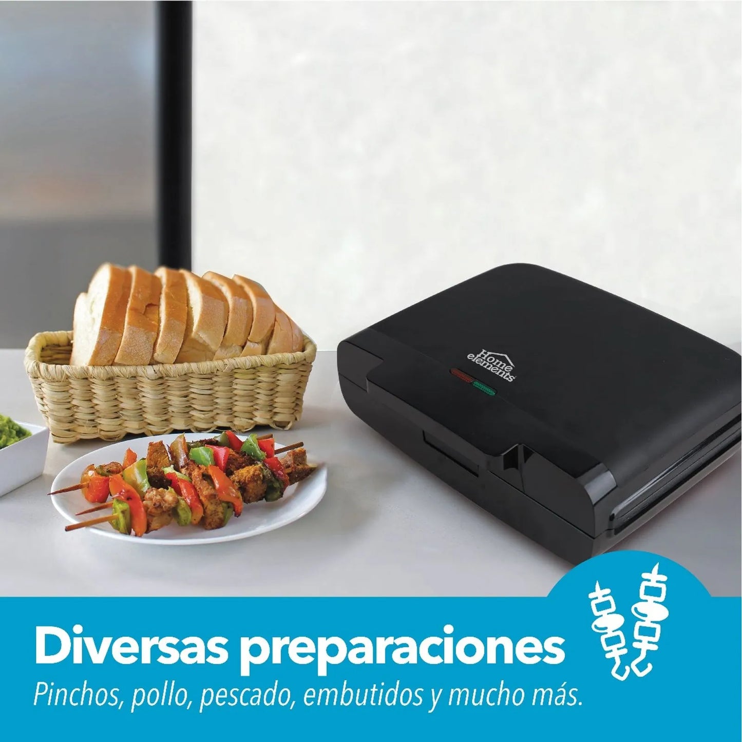 Sanduchera Electrica Grill Negra