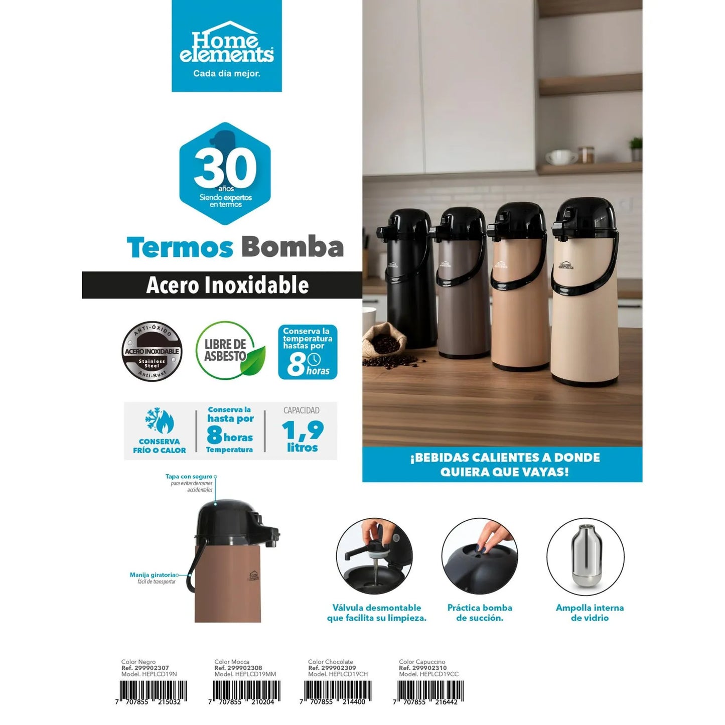 Termo Bomba 1.9 Lt Color Chocolate