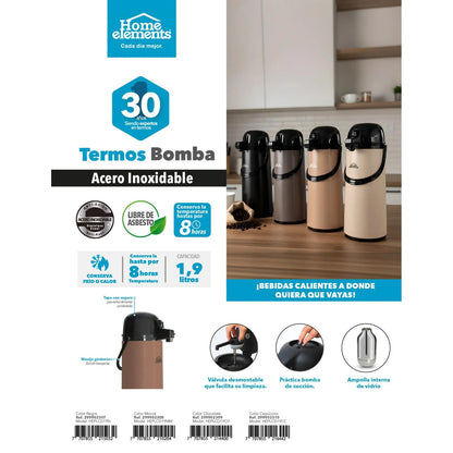 Termo Bomba 1.9 Lt Color Chocolate