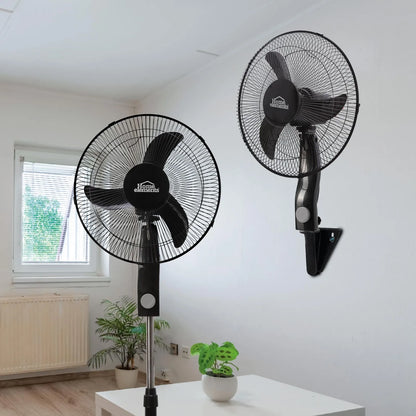Ventilador 2 En 1 Piso Y Pared 3 Velocidades Con Oscilacion