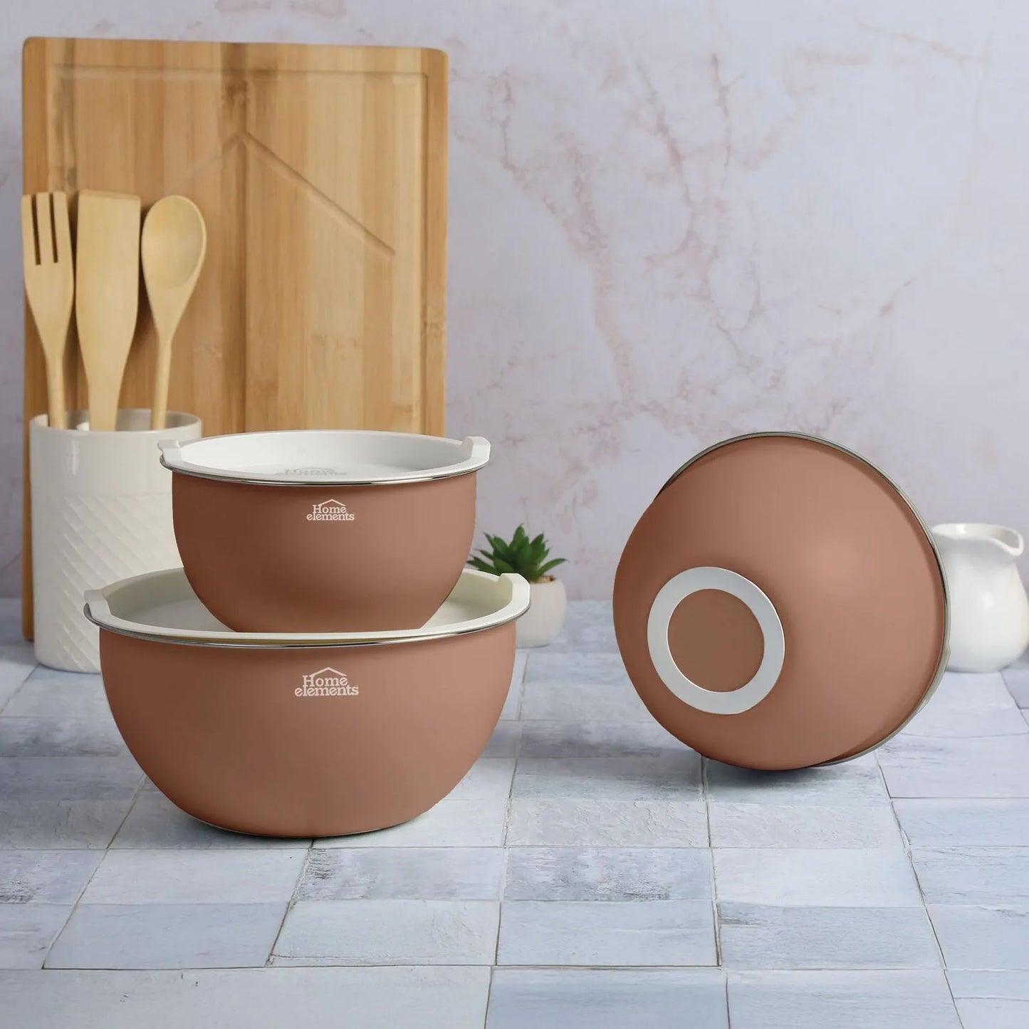 Set De 9 Bowls En Acero Inoxidable de Diferentes Colores