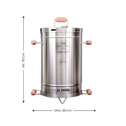 Barril Asador 30 Lb Acero Inoxidable - Asadores El Barril