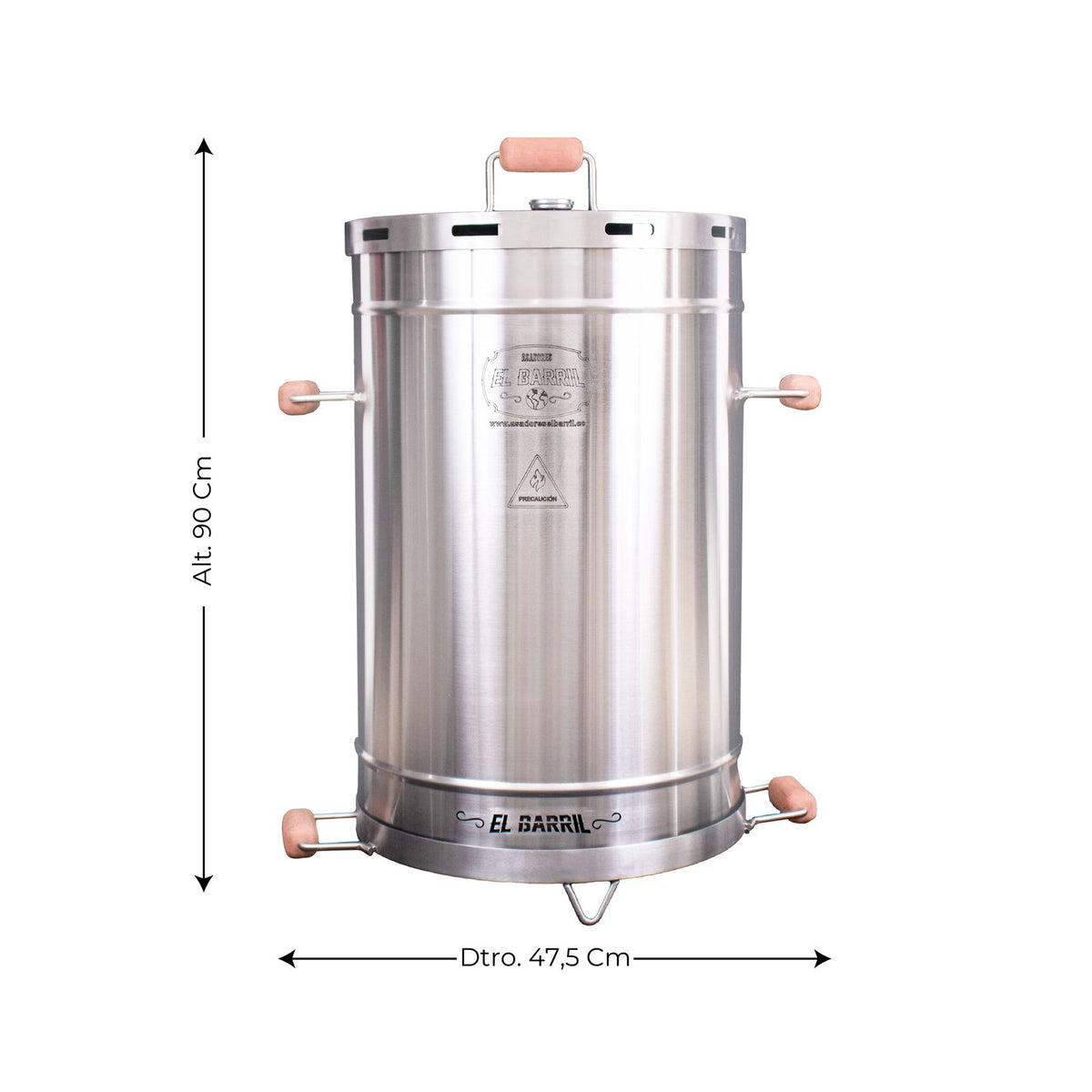 Barril Asador 45 Lb Acero Inoxidable - Asadores El Barril