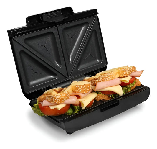 Sanduchera Electrica Sandwich Negra Antiadherente Negra