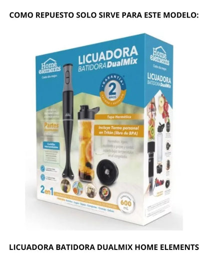 Termo De Repuesto Licuadora Personal Dualmix Home Elements