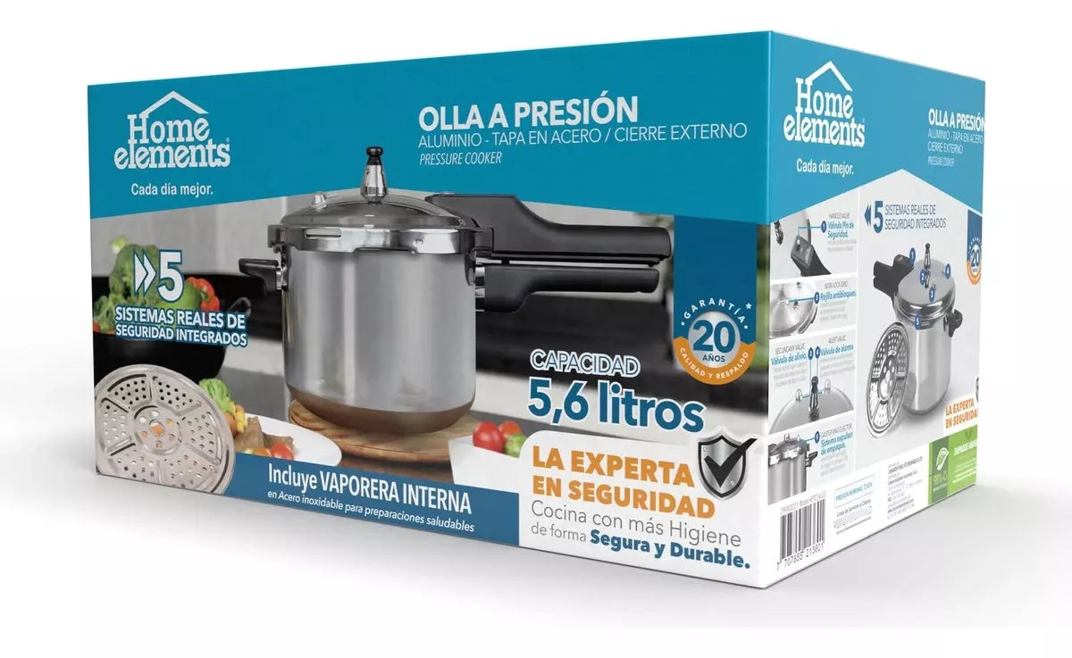 Olla A Presión 5.6 Lt Tapa Acero Inoxidable
