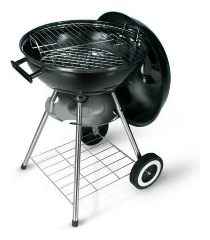 Combo Asador Bbq A Carbon Portable + Set 5 Utensilios