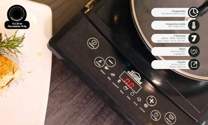Combo Estufa De Induccion Portatil Y 3 Ollas En Acero Inox