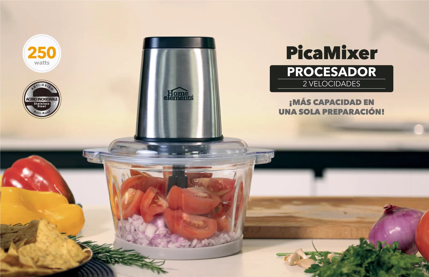 Picatodo Procesador con Base de Vidrio 1.5 Litros