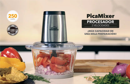 Picatodo Procesador con Base de Vidrio 1.5 Litros