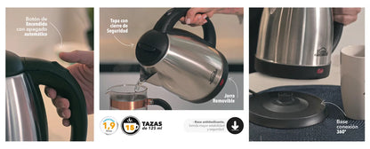 Combo Jarra Hervidora y Termo Bomba 1.9 Litros