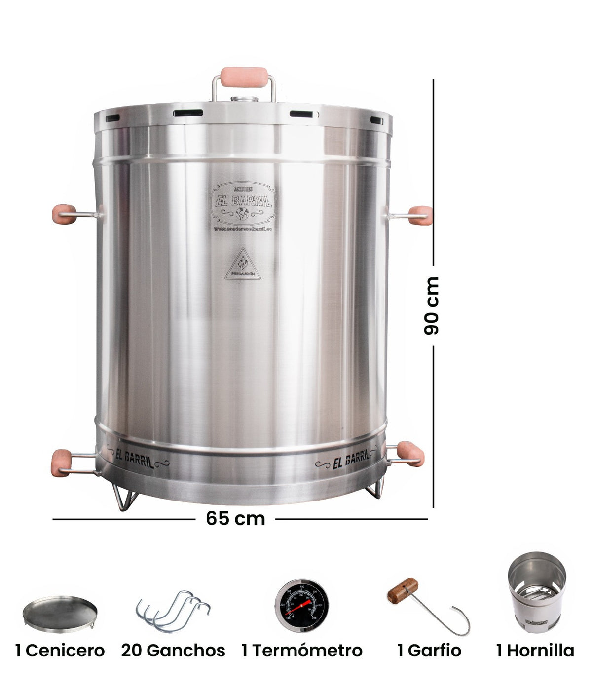 Barril Asador 100 Lb Acero Inoxidable Asadores El Barril