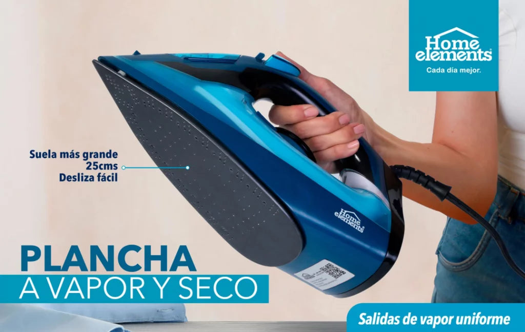 Plancha a Vapor y Seco Antiadherente