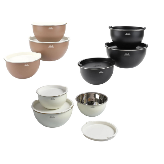 Set De 9 Bowls En Acero Inoxidable de Diferentes Colores