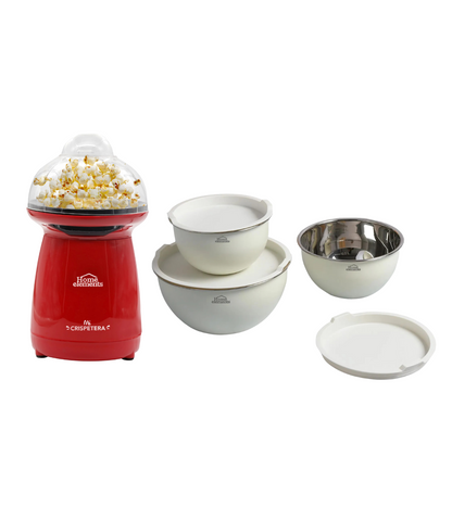 Combo Crispetera y Set x 3 Bowls Color Beige