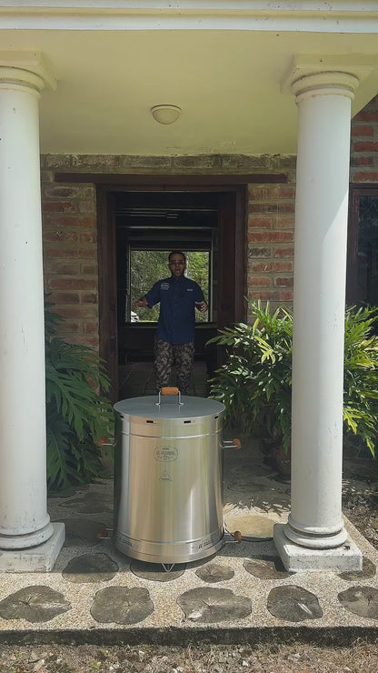 Barril Asador 100 Lb Acero Inoxidable Asadores El Barril